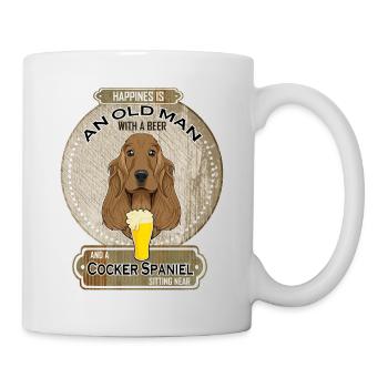 Cocker Spaniel Dad Beer Lover - Tasse - Weiß - Rechts