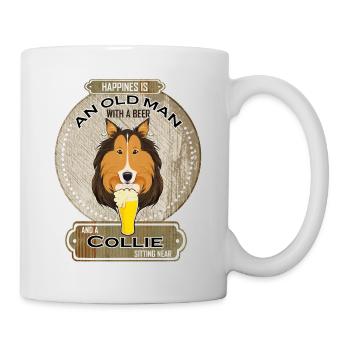 Collie Dad Beer Lover - Tasse - Weiß - Rechts