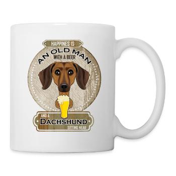 Dachshund Dad Beer Lover - Tasse - Weiß - Rechts