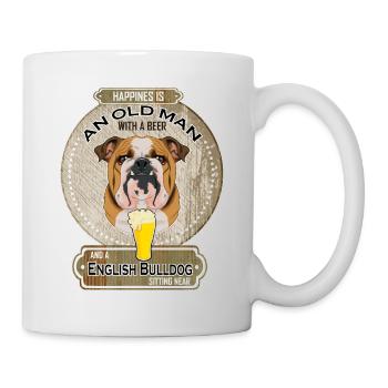 Deutsch Bulldog Papa Amateur de bière - Mug blanc - blanc - Droite
