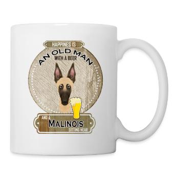 Malinois Dad Beer Lover Mechelaar - Tasse - Weiß - Rechts
