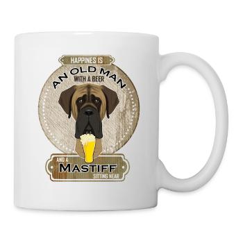 Mastiff Dad Beer Lover - Tasse - Weiß - Rechts