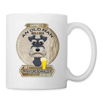 Miniature Schnauzer Dad Beer Lover - Mug - white - Right