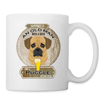 Puggle Dad Beer Lover - Tasse - Weiß - Rechts