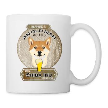 Shiba Inu Papa Amateur de bière - Mug blanc - blanc - Droite