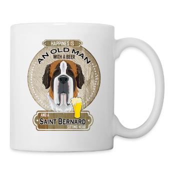Saint Bernard Dad Beer Lover - Tasse - Weiß - Rechts