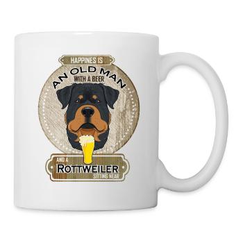 Rottweiler Dad Beer Lover - Tasse - Weiß - Rechts