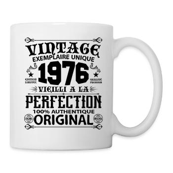 1976 Vintage Anniversaire 1976 original birthday - Mug blanc - blanc - Droite