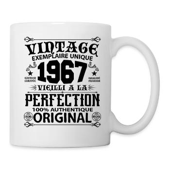 1967 Vintage Anniversaire 1967 original birthday - Mug blanc - blanc - Droite