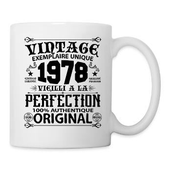 1978 Vintage Anniversaire 1978 original birthday - Mug blanc - blanc - Droite