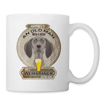 Weimaraner Dad Beer Lover - Tasse - Weiß - Rechts