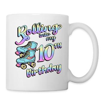 À l’aube de mon 10e anniversaire de patineur quad - Mug blanc - blanc - Droite