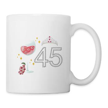 Vive les 45 ans de la célébration du 45e anniversaire - Mug blanc - blanc - Droite
