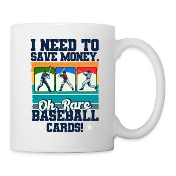 Carte de baseball Cadeau de collectionneur de cartes de baseball - Mug blanc - blanc - Droite