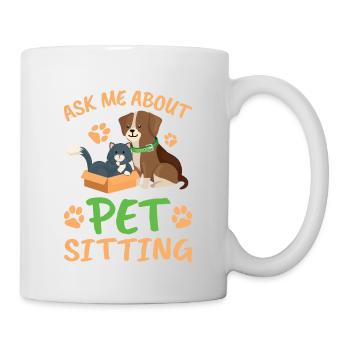 Ask me about pet care for everyone - Mug - white - Right