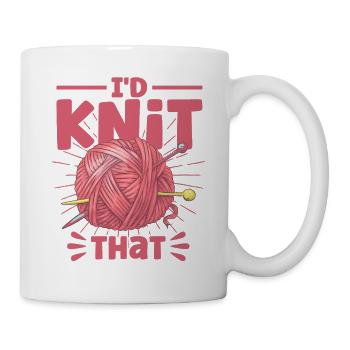 Stricken Stoff Stricken Stricken Geschenk - Tasse - Weiß - Rechts