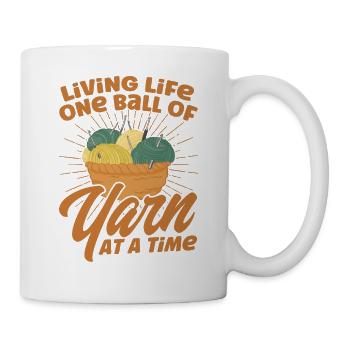 Fil Tricot Tricot TricotEr Tissu Cadeau - Mug blanc - blanc - Droite