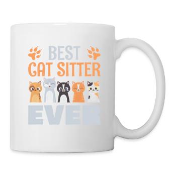 Best cat sitter ever for everyone - Mug - white - Right
