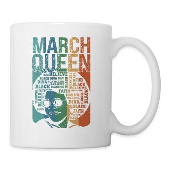 Mars, mois de la naissance de la Reine, célèbre le - Mug blanc - blanc - Droite