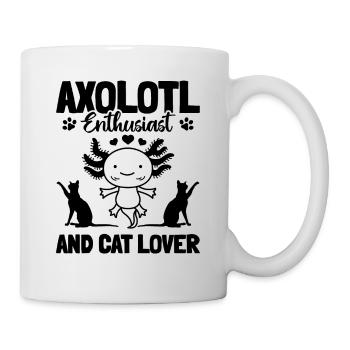 Kawaii Axolotl Axolotl Enthusiast And Cat Lover - Mug - white - Right