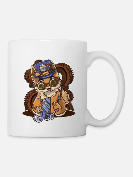 Sternzeichen Wassermann Astrologie Katze - Tasse - Weiß