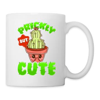 Piquant mais doux Kawaii Drôle de cactus - Mug blanc - blanc - Droite