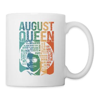 Août, le mois de la naissance de la reine, célèbre - Mug blanc - blanc - Droite