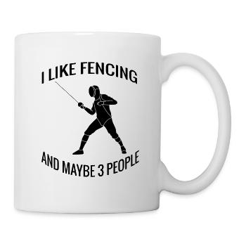 Fechten witziger Spruch Kampfsport lustige Fechter - Tasse - Weiß - Rechts
