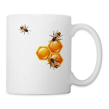 Imker Honig Verkäufer, Bienenschutz Imkerei Bienen - Tasse - Weiß - Rechts
