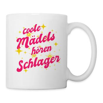 Schlager Girl Volksmusik Party, Dorffest Ouftit - Tasse - Weiß - Rechts