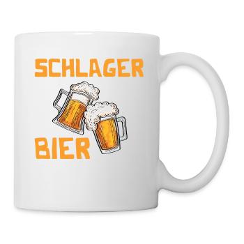 Volksmusik Party Dorffest Ouftit Deutsche Schlager - Tasse - Weiß - Rechts