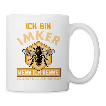 Imker Honig Verkäufer, Bienenschutz Imkerei Bienen - Tasse - Weiß - Rechts