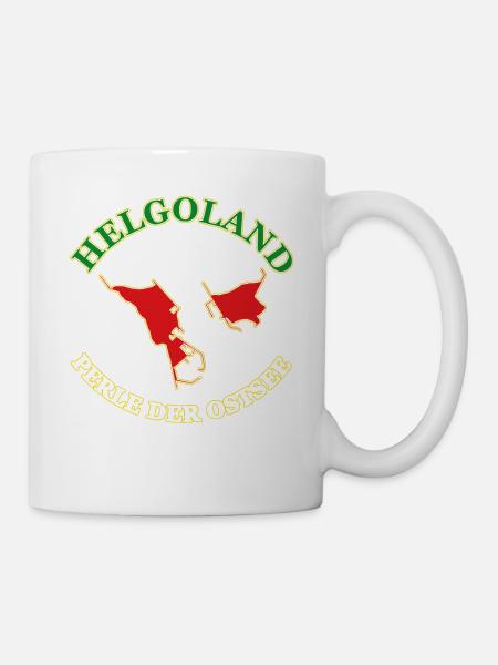 Helgoland Ostsee Sylt Deät Lun Leuchtturm - Tasse - Weiß
