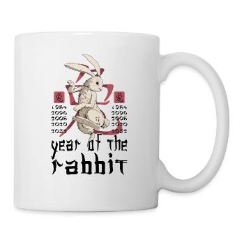 Chinesisches Hase Schriftzeichen Neujahr - Tasse - Weiß - Rechts