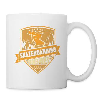 Skateboard Broken Bones Club Cool Skater - Mug blanc - blanc - Droite