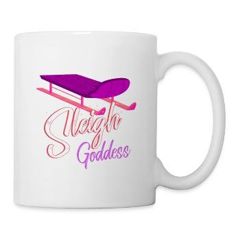Sleigh Goddess Retro Drôle T-Shirt de luge - Mug blanc - blanc - Droite