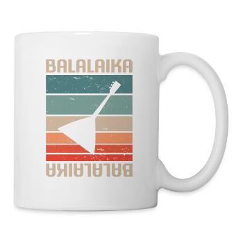 Retro Vintage Classic Balalaika Player Instrument - Tasse - Weiß - Rechts