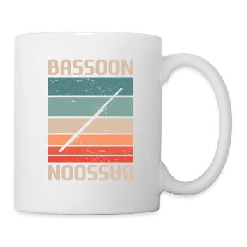 Retro Vintage Classic Bassoon Player Instrument - Tasse - Weiß - Rechts