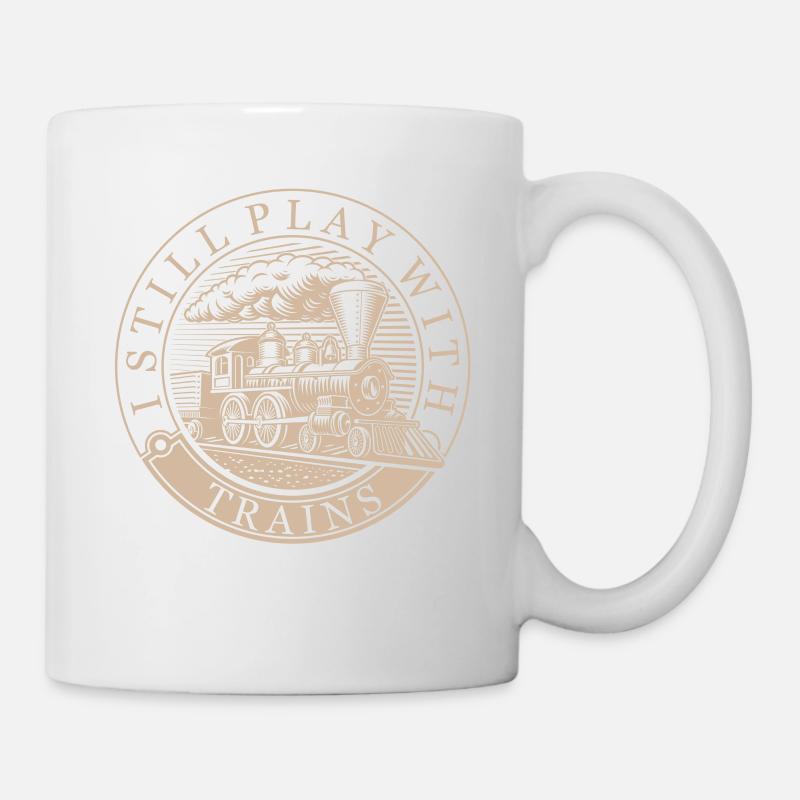 Constructeur de modèle de train, locomotive de locomotive de modèle de locomotive - Mug blanc - blanc