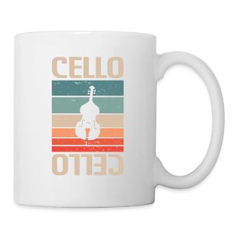 Instrument de violoncelle classique rétro vintage - Mug blanc - blanc - Droite
