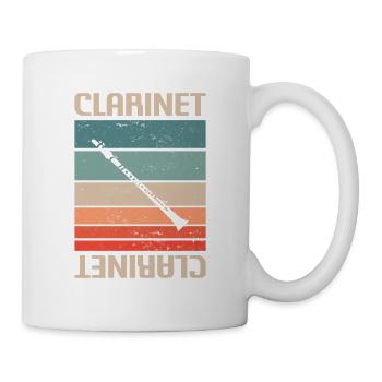 Retro Vintage Classic Clarinet Instrument Guita - Mug - white - Right