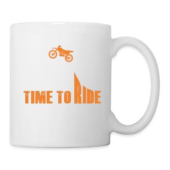Motocross enduro motorcycle freestyle extreme sport - Mug - white - Right