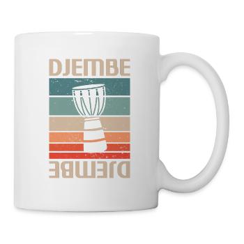 Retro Vintage Classic Djembe Player Instrument - Mug - white - Right