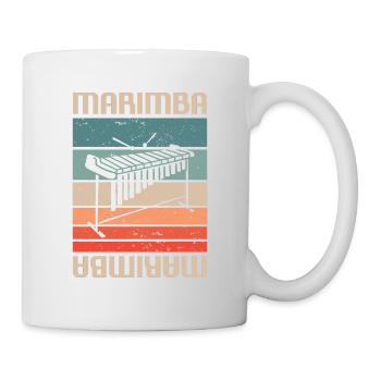 Retro Vintage Classic Marimba Player Instrument - Tasse - Weiß - Rechts