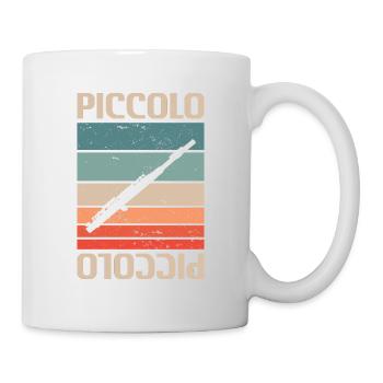 Retro Vintage Classic Piccolo Player Instrument - Tasse - Weiß - Rechts