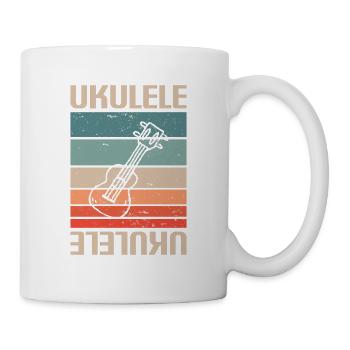 Retro Vintage Classic Ukulele Instrument Guita - Mug - white - Right