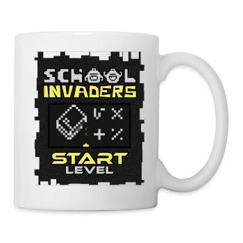 School Invaders - Schule und Schulanfang - Tasse - Weiß - Rechts