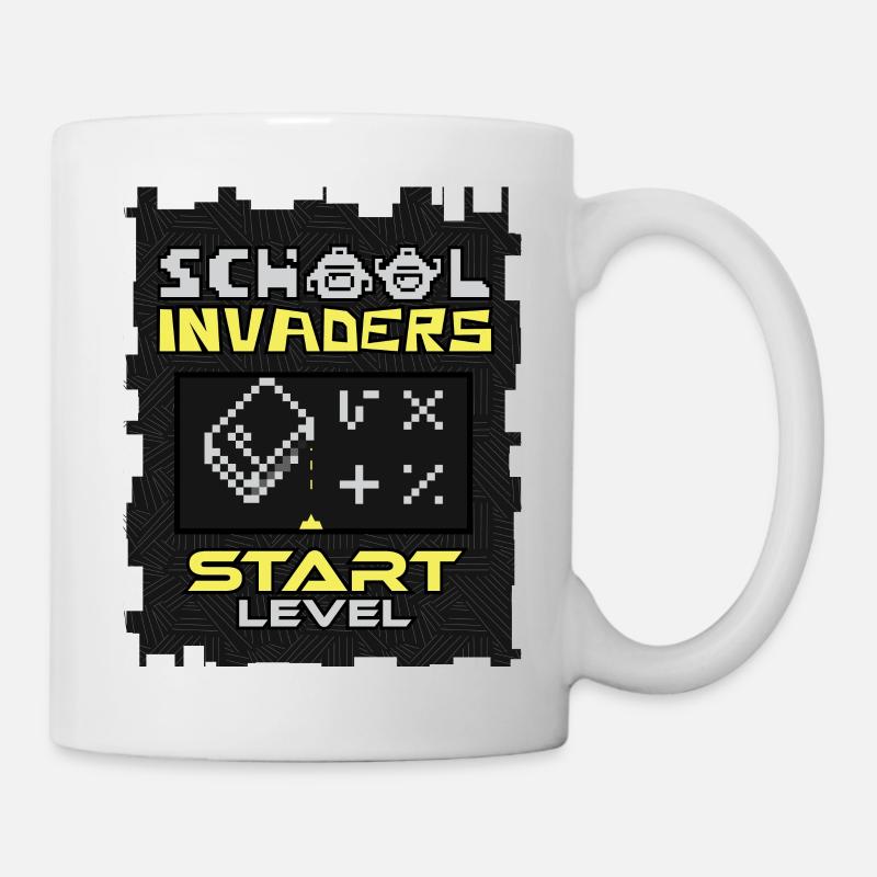 School Invaders - Schule und Schulanfang - Tasse - Weiß