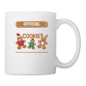 Offizielle Weihnachtsplätzchen backende und essen - Tasse - Weiß - Rechts