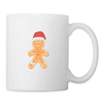 Funny Gingerbread Man Christmas Cookie Xmas - Mug - white - Right